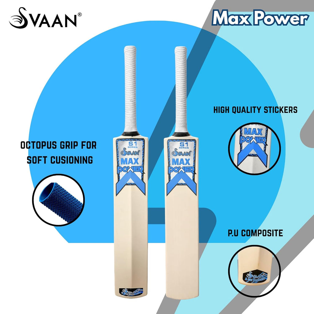 Max Power Cricket Bat HDPU Filled (Heavy) NO.8