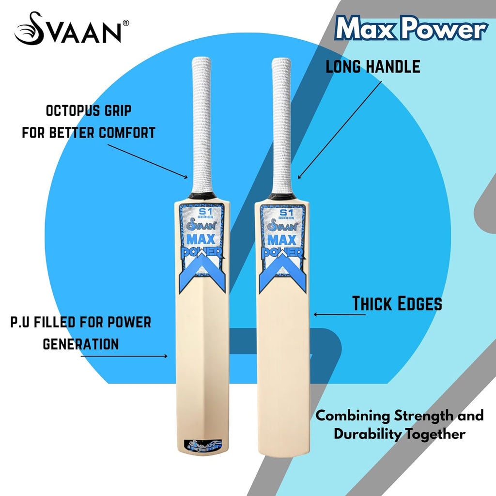 Max Power Cricket Bat HDPU Filled (Heavy) NO.8