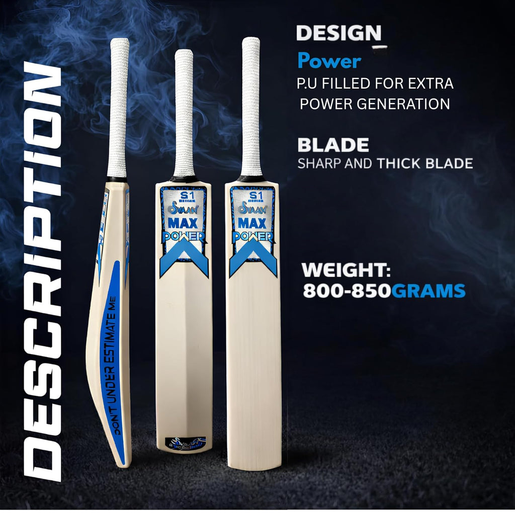 Max Power Cricket Bat HDPU Filled (Heavy) NO.8